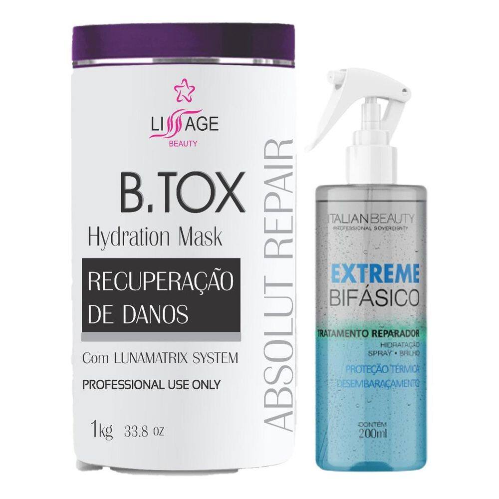 Kit Escova Tratamento Btox Redutor Selagem Alisamento