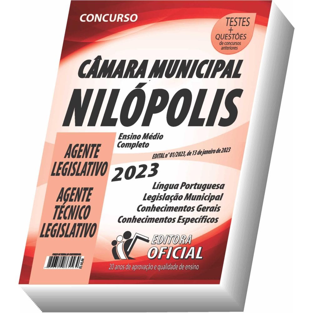 Apostila Câmara De Nilópolis Rj - Agente Técnico Legislativo