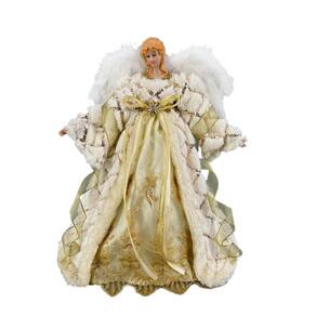 Anjo Topo Arvore Natal Dourado Decoração Enfeite Casa 40Cm