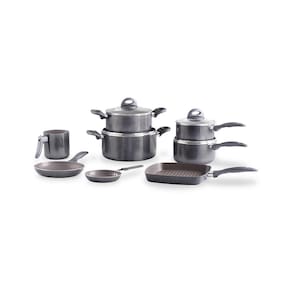 Jogo De Panelas 8 Peças Ceramic Life Smart Plus Cinza Brinox