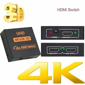 Switch Duplicador Splitter Hdmi 1 Entrada X 2 Saidas Divisor