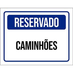 Kit 3 Placas De Reservado Caminhões 36X46