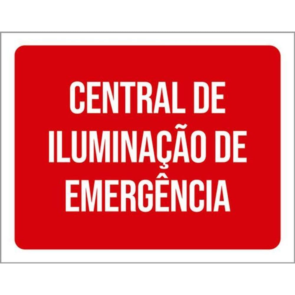 Kit 10 Placas Central Iluminação Emergência 36X46