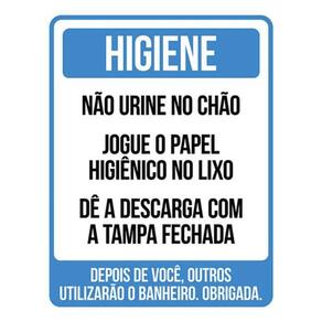 Kit 3 Placas De Higiene Não Urine No Chão 36X46