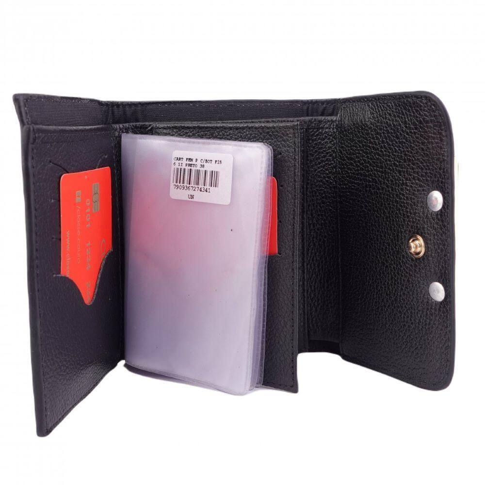 Carteira Feminina Classe Couro Compacta F256 Com Espelho