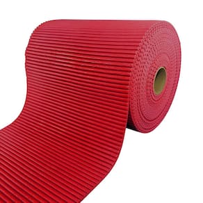 Tapete Emborrachado Antiderrapante 15M X 45Cm Rolo Vermelho