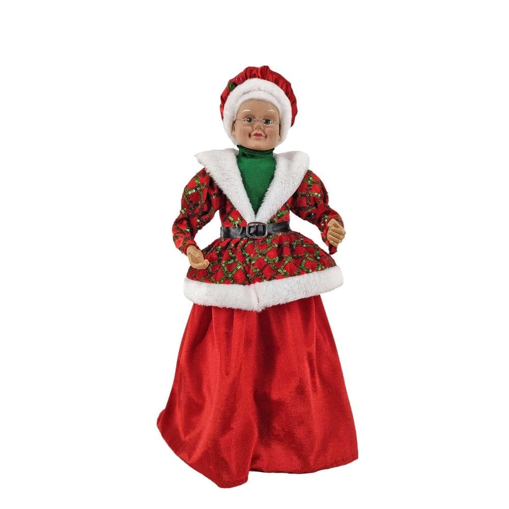 Mamãe Noel Vermelho E Verde Decoração Para Natal 45Cm
