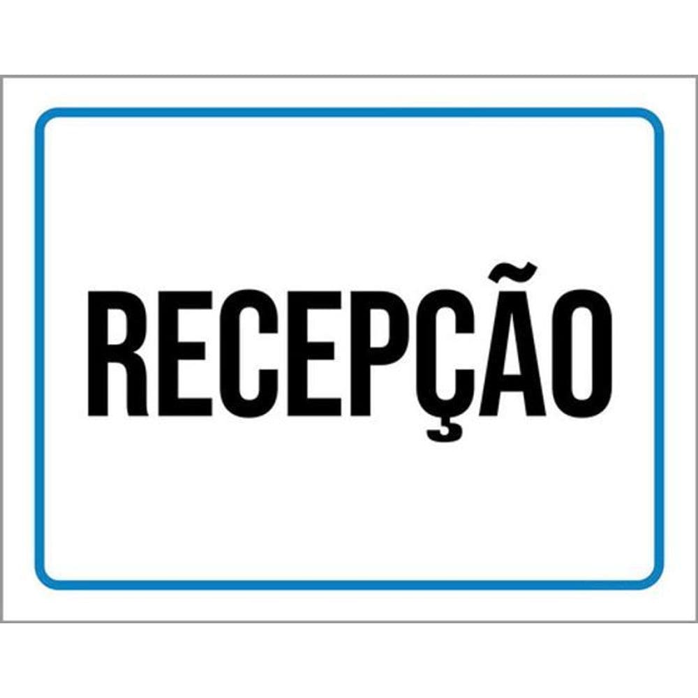 Kit 10 Placas De Aviso Recepção 36X46