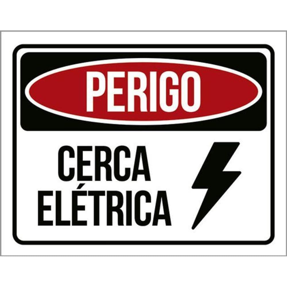 Kit 3 Placas Perigo Cerca Elétrica Atenção 36X46