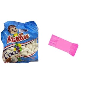 Kit Bala De Coco 600Gr + Papel De Seda Rosa 48Un Embalar