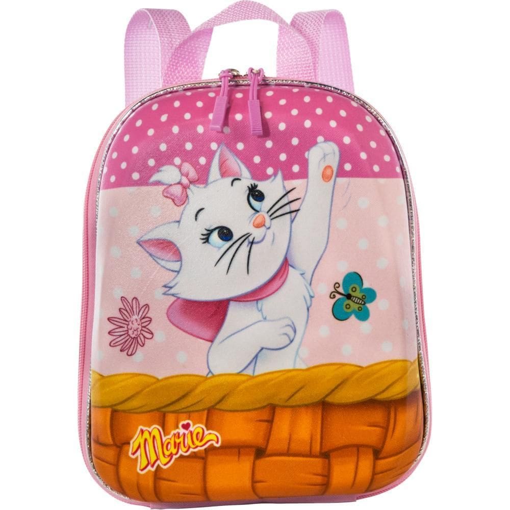 Lancheira Costas 3D Gata Marie Impermeável Infantil Escolar