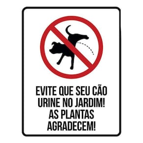 Kit 10 Placas Evite Seu Cão Urine Xixi No Jardim 36X46