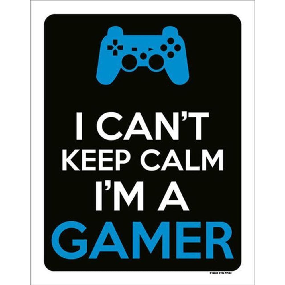 Kit 10 Placas I Can`T Keep Calm Gamer Ps 36X46