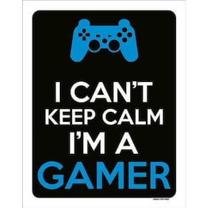 Kit 10 Placas I Can`T Keep Calm Gamer Ps 36X46