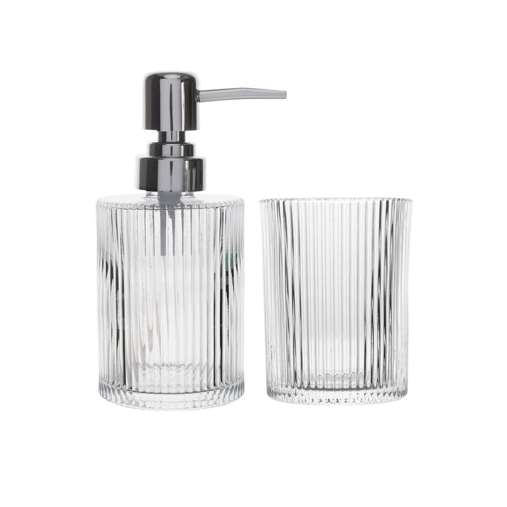 Conjunto De 2 Peças Para Banheiro De Vidro Lines Da Lyor