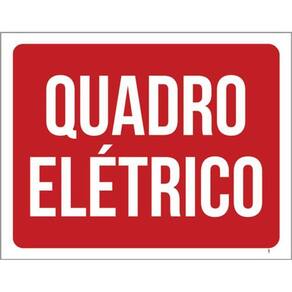 Kit 3 Placas Quadro Elétrico Vermelho 36X46