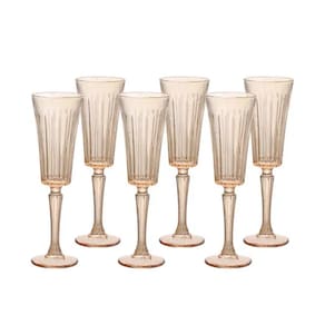 Jogo 6 Taças de Vidro Para Champanhe Egeu Ambar 180ml - Hauskraft