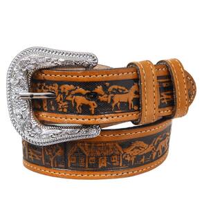Cinto Country Infantil de Couro Cow Way 36808