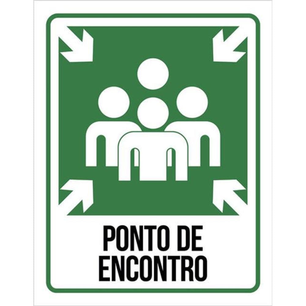 Kit 10 Placas De Ponto De Encontro 36X46