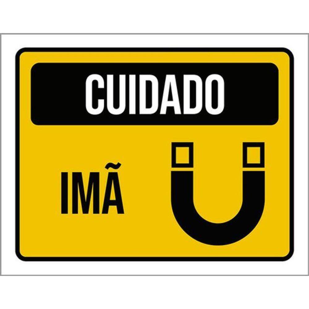 Kit 3 Placas Cuidado Imã 36X46
