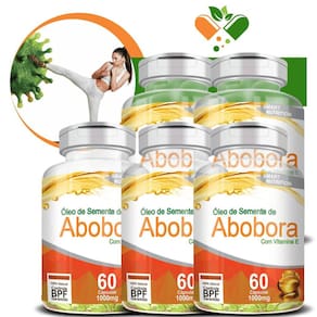 Kit Com 5 Potes Semente De Abóbora 1000Mg 60 Cápsulas