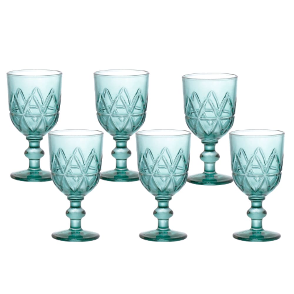 Taça de Agua e Vinho Verde Máximo 260ml 6 peças - HAUSKRAFT