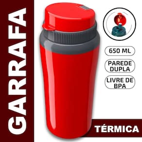 Garrafa Térmica Para Academia Treino Cozinha 650Ml Tampa