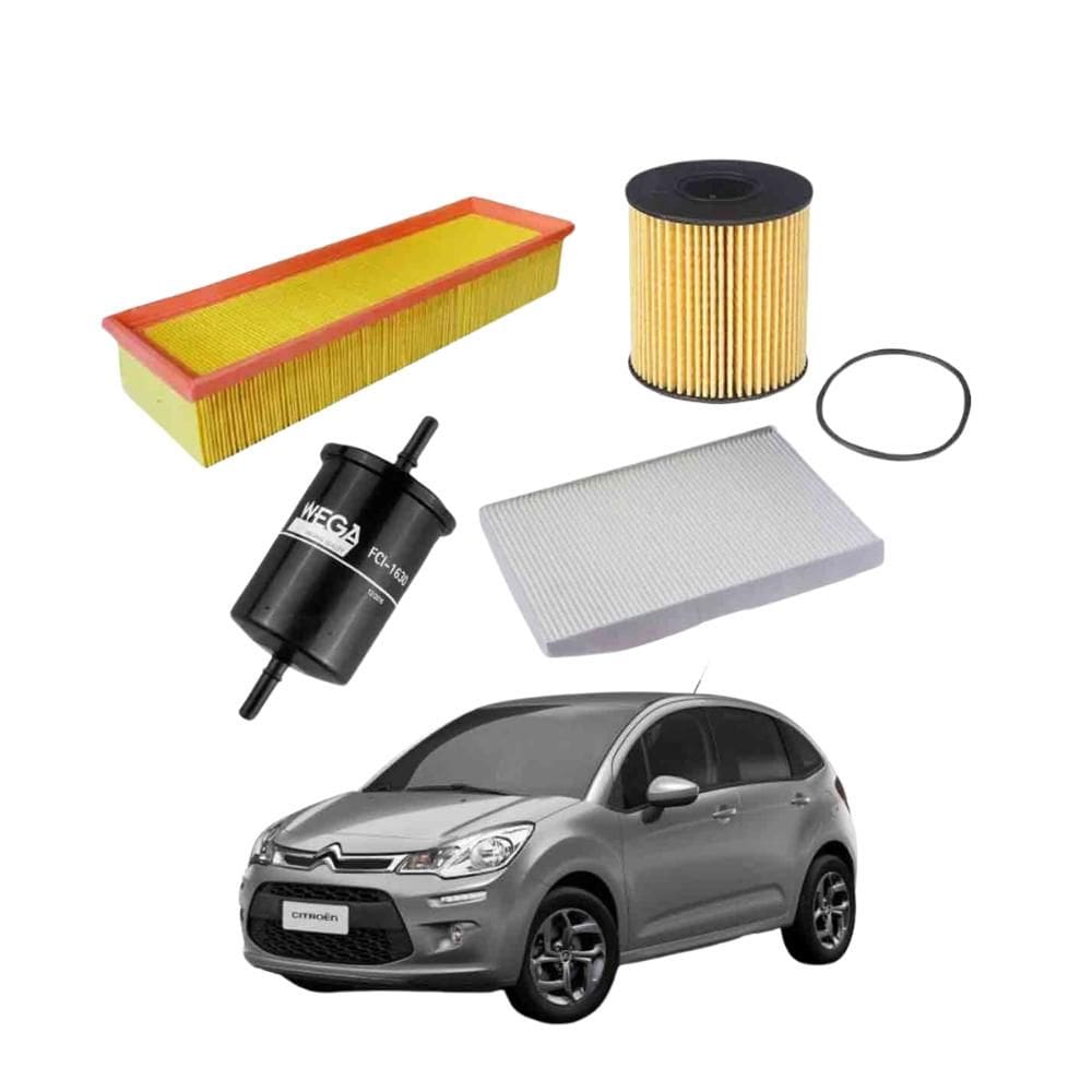 Kit Filtro Troca Óleo Citroen C3 2006 A 2012 WKL101 Wega