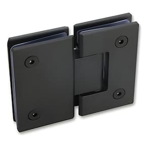 Dobradiça Inox 180 1010 Porta E Box Vidro/Vidro Preta - 2Un