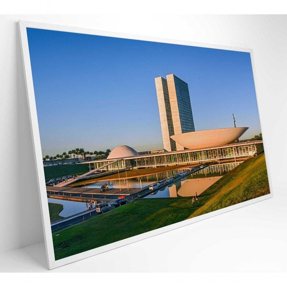 Quadro Congresso Nacional Brasília Medidas 120x80 Cm Tipo De Impressão Tecido Canvas