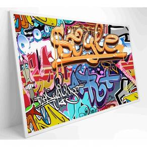 Quadro Grafite Street Art Medidas 60x40 Cm Impressão Tecido Canvas