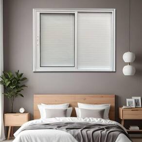 Janela Veneziana Lambril 3 Folhas Linha Veneza 100x100 Branco