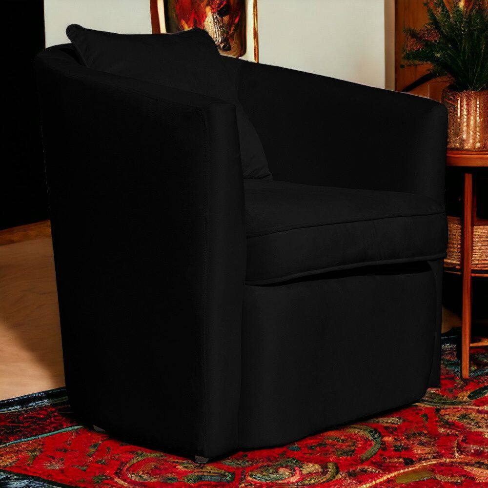 Poltrona Decorativa Alana Veludo Preto - Londrilar