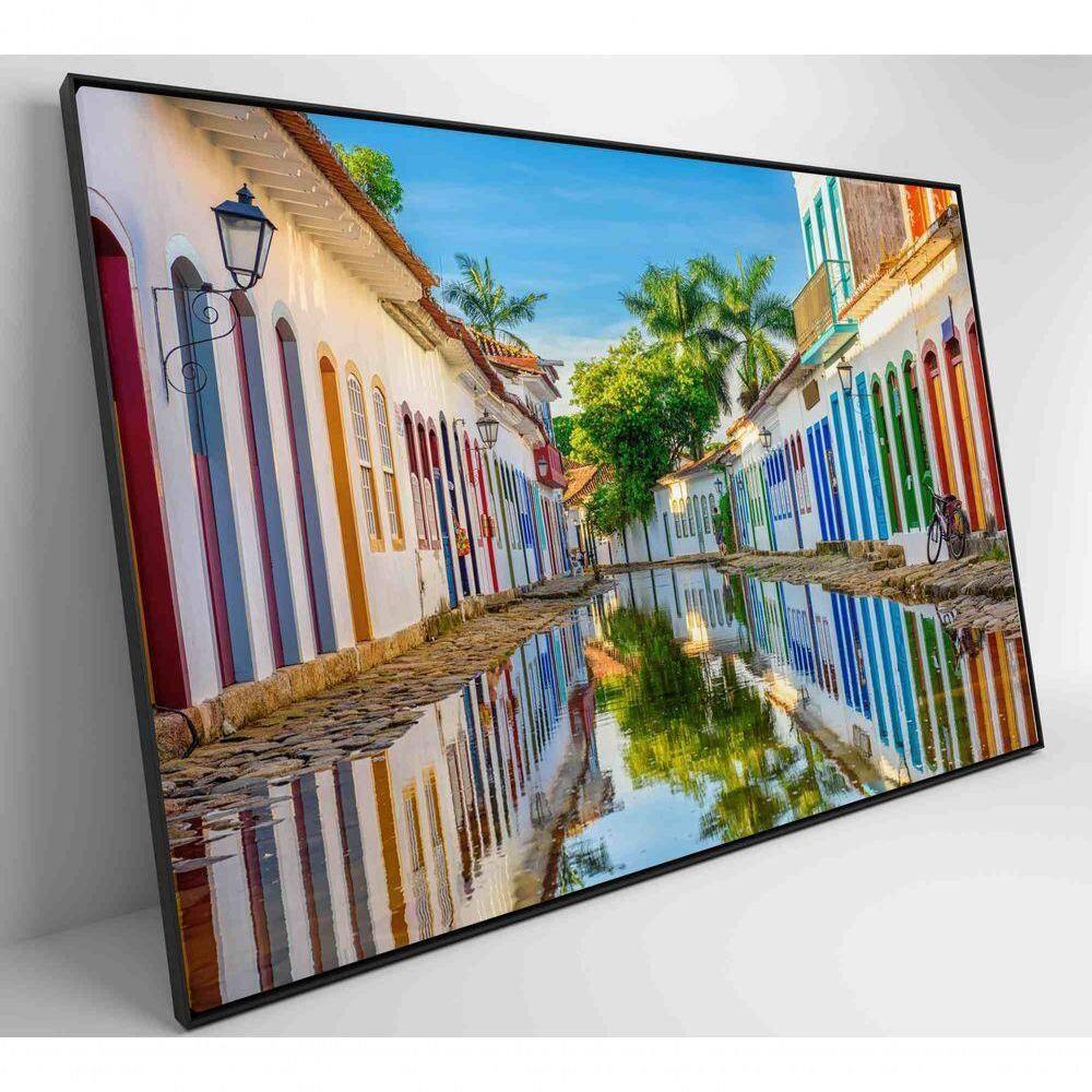 Quadro Cidade De Paraty Alagada Medidas 60x90 Cm Tipo De Impressão Adesivo Fotográfico