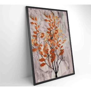 Quadro Pintura óleo Folhas No Outono Medidas 60x90 Cm Impressão Vidro Acrílico