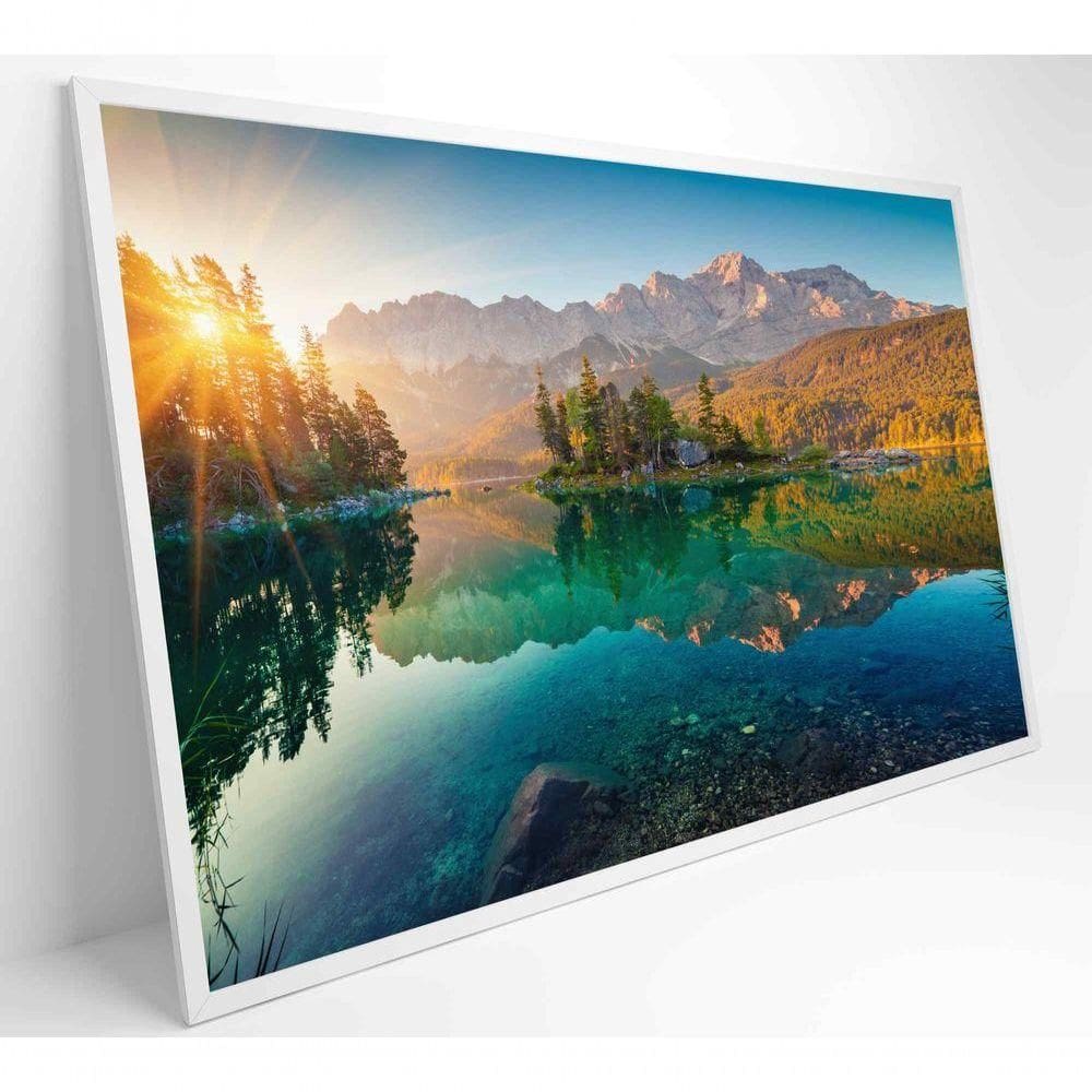 Quadro Sunrise Nos Alpes Alemães Medidas 60x40 Cm Impressão Vidro Acrílico