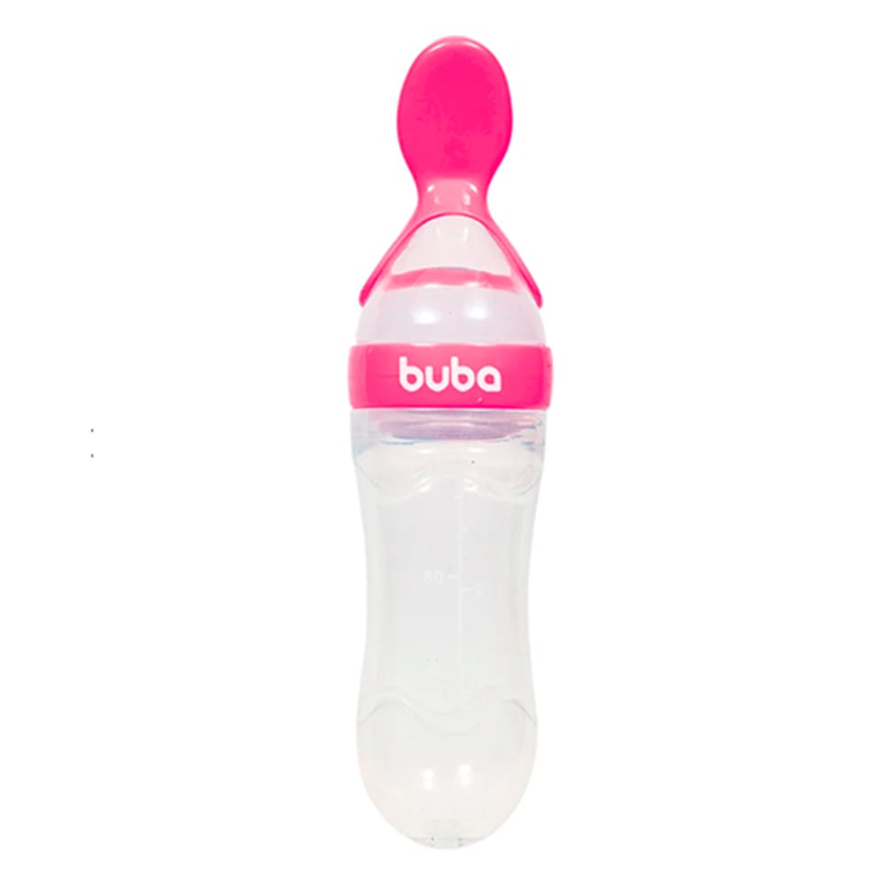 Colher Dosadora em Silicone Rosa Buba para Papinha e Leite Materno