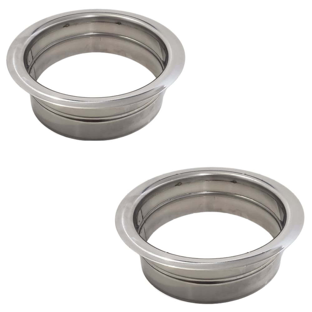 Kit 2 pçs Aro Acabamento p/ furo de 15cm na bancada Aço Inox