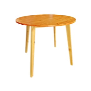 Tampo Redondo 90Cm Maciço Madeira Cor Nozes Resistente