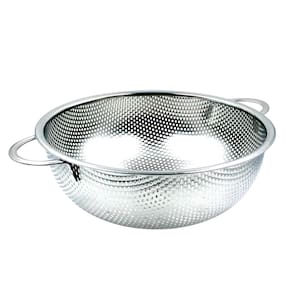 Escorredor de Alimentos Inox Multiuso Médio 22cm Redondo com Alça Pegador