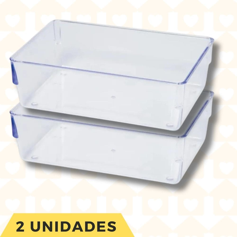 2 Organizadores Resistente Porta Objetos Gavetas Mesas Escritorio