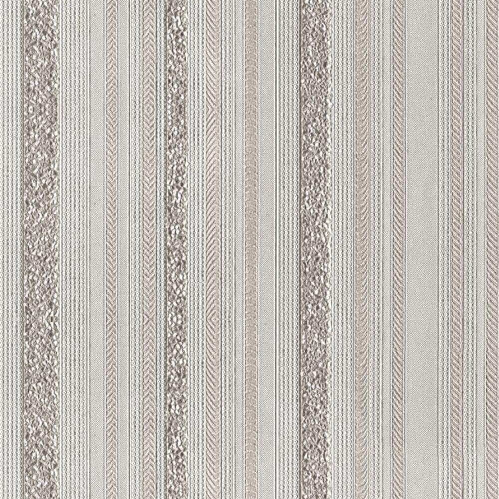 Papel de Parede Colorkey Listrado Bege e Cinza COL1072