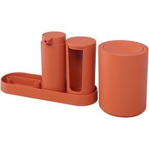 Conjunto para Banheiro Serene 4 Peças Laranja Papaya Coza