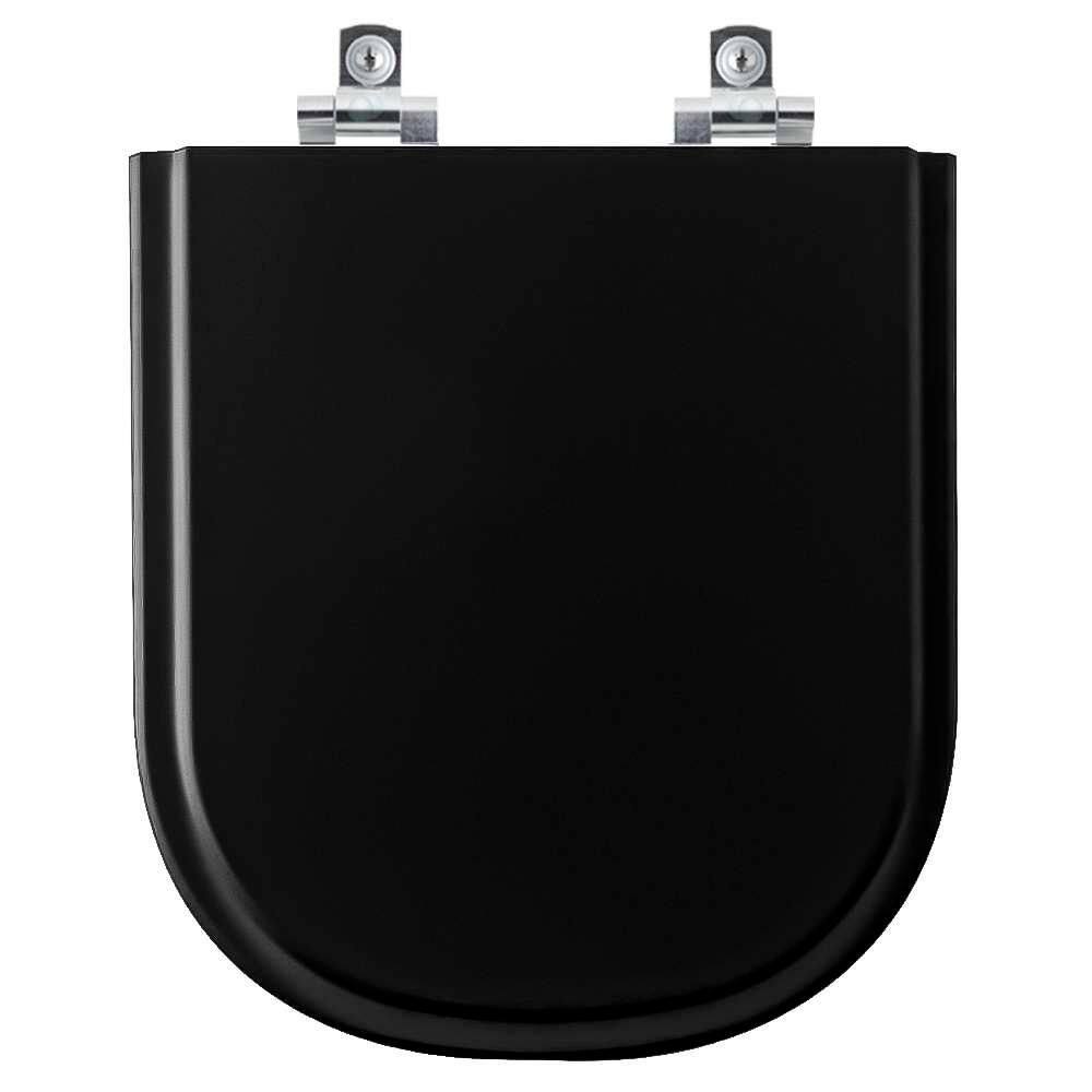 Assento Sanitário Soft Close Flox Preto para vaso Fiori