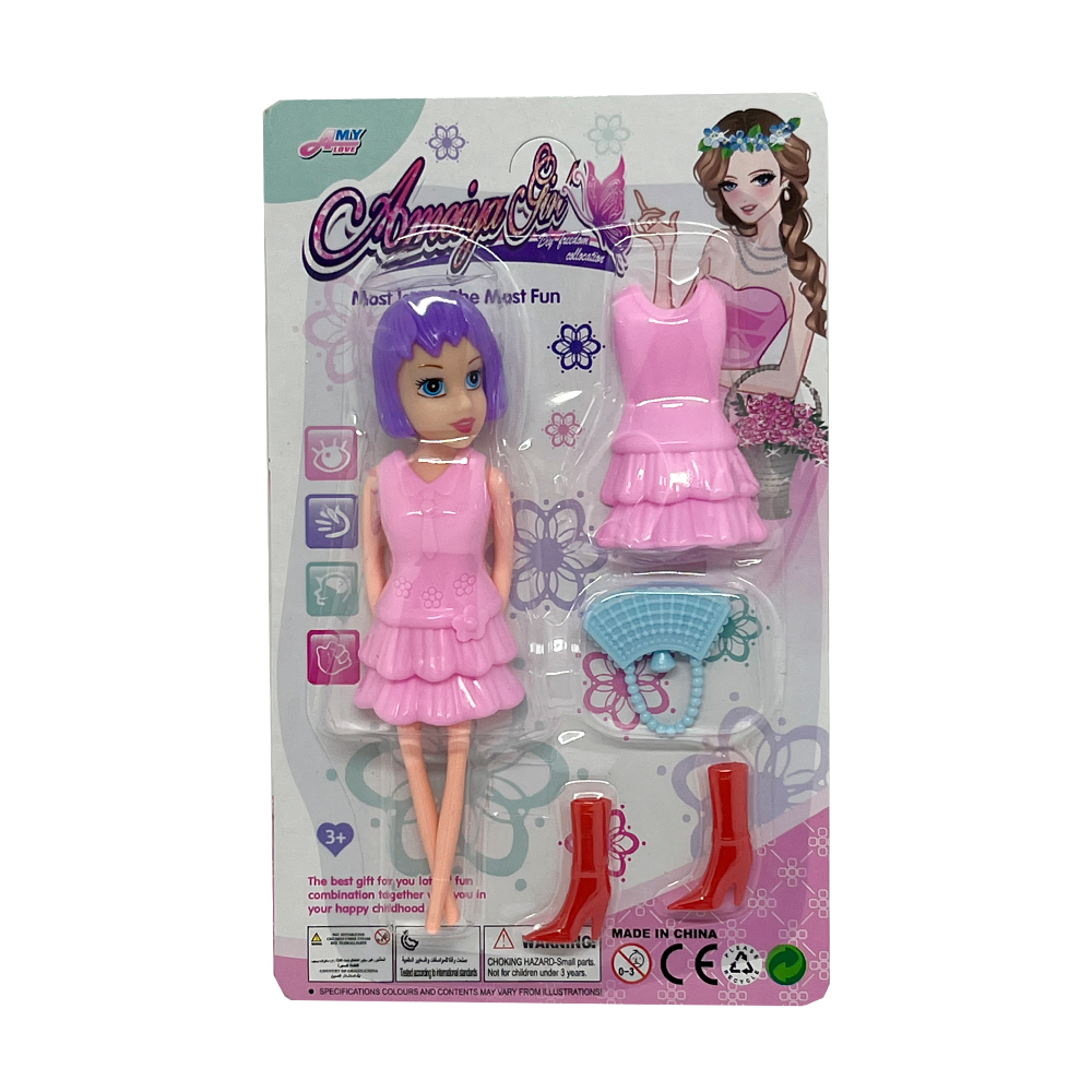 Boneca Modelo com Vestidinho Variados - Display com 24 Unidd