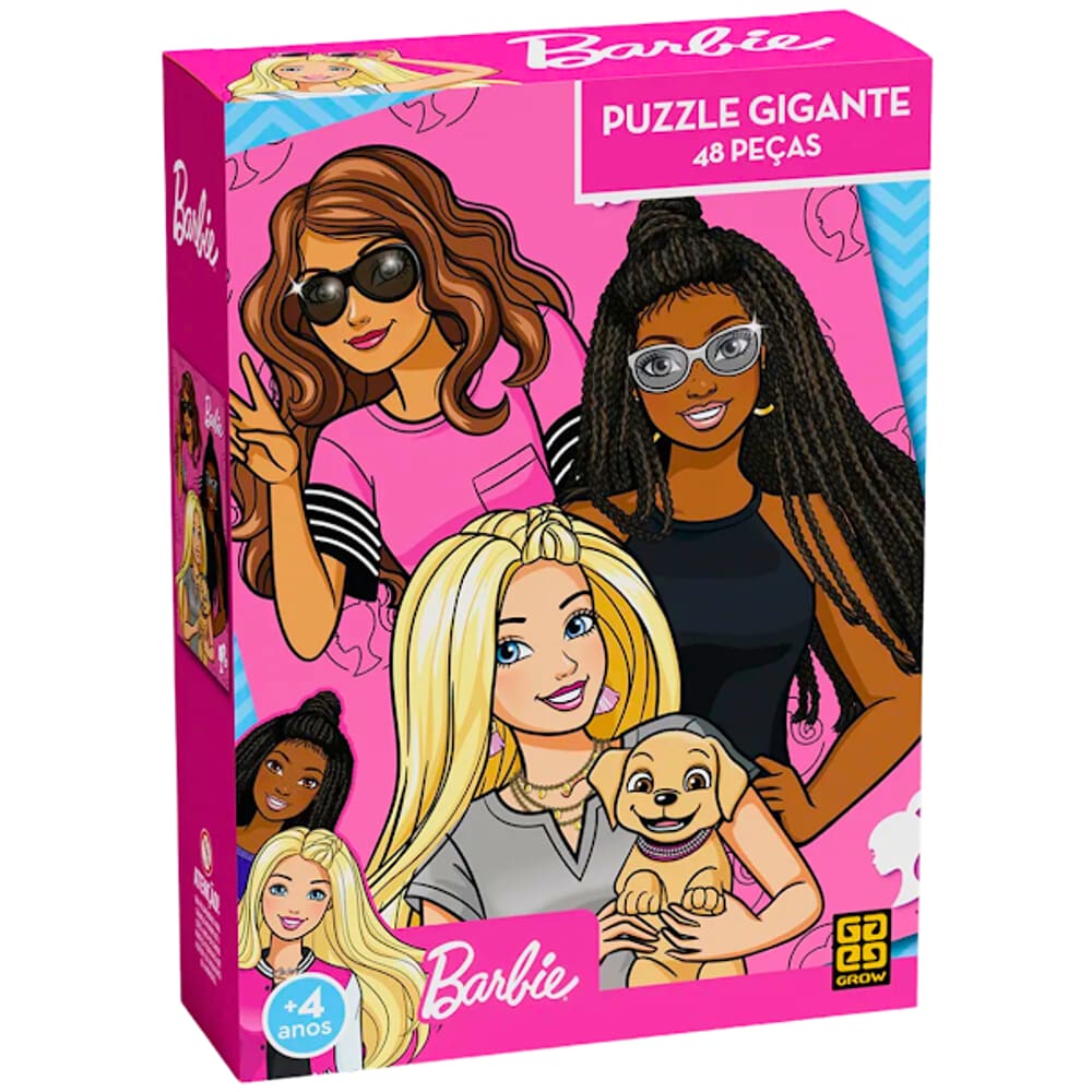Quebra Cabeça Puzzle Barbie Gigante 48 Peças Grow