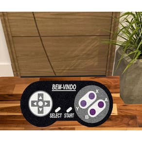 Tapete Capacho Controle do Super Nintendo Video Game 80X40cm