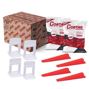 1000 Espaçador Nivelador 1,5Mm Slim + 200 Cunhas Slim Cortag