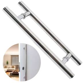 Puxador Para Porta 60cm Redondo Aço Inox 304 Prata Escovado Brinovar