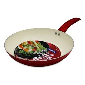 Frigideira Com Revestimento Em Cerâmica 22cm Frita Sem Óleo (Vermelho)